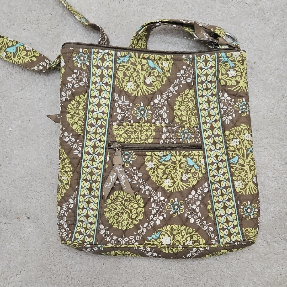 Vera Bradley Brown and Green Patterned Women's Bag